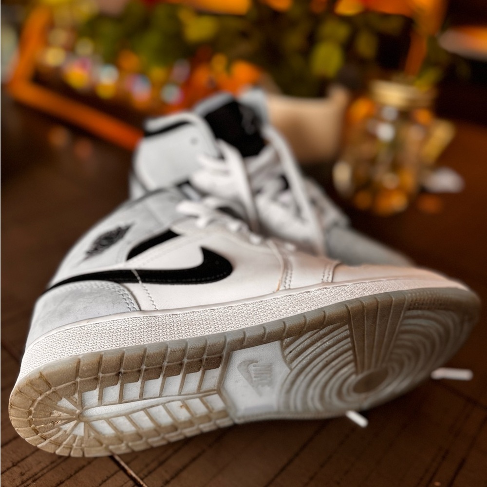 Jordan Mid Aluminum/Grey Fog 5Y - Picture 4 of 5